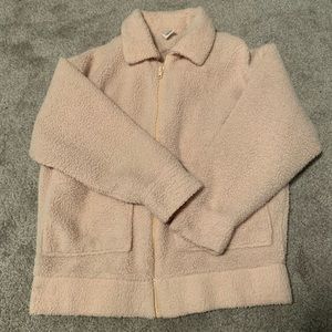 PINK Sherpa coat